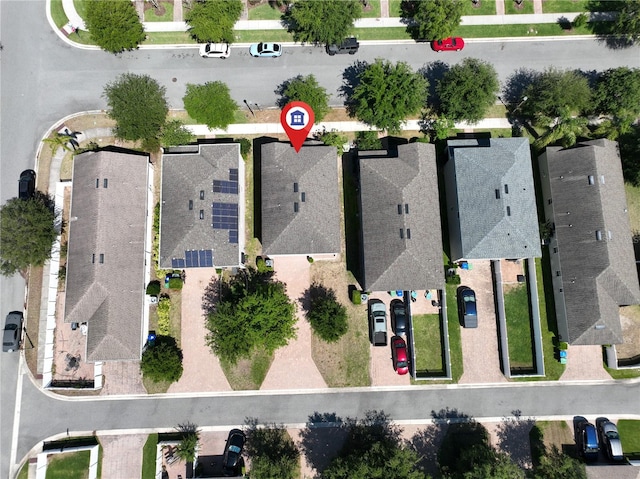 drone / aerial view featuring a residential view
