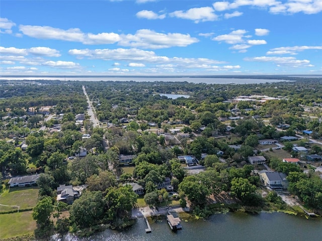 1105 Lake Nettie Dr, Eustis, FL 32726 - aerial perspective of suburban area featuring a large body of water