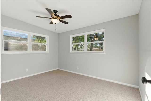 2716 Herrick Dr, Jacksonville, FL 32211 - empty room with a ceiling fan, baseboards, and carpet floors