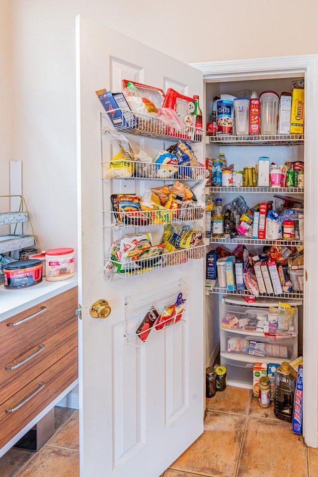 view of pantry