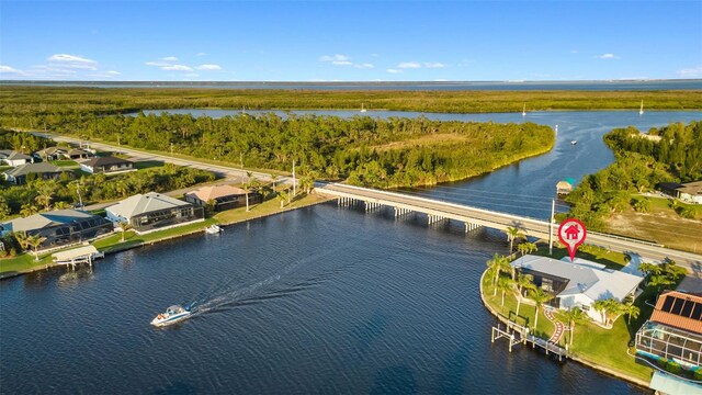 9277 St Paul Dr, Port Charlotte, FL 33981 - bird's eye view of a large body of water and a notable bridge