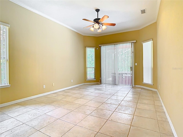 3020 Zaharias Dr, Orlando, FL 32837 - empty room with visible vents, plenty of natural light, and ceiling fan