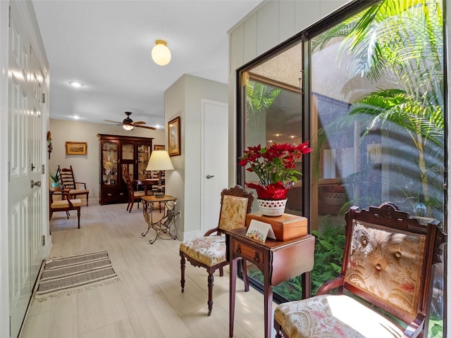 1139 Fairway Dr, Winter Park, FL 32792 - living area featuring baseboards, a ceiling fan, and recessed lighting