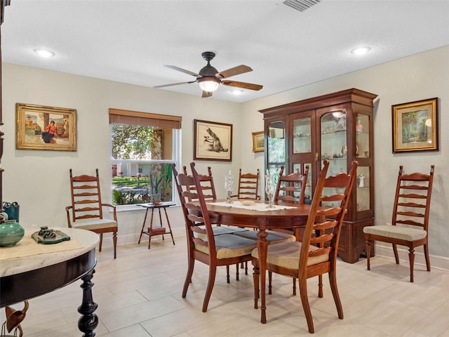 1139 Fairway Dr, Winter Park, FL 32792 - dining room featuring ceiling fan and baseboards