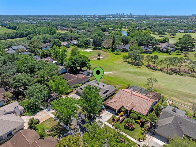 1139 Fairway Dr, Winter Park, FL 32792 - aerial view of residential area featuring a local golf course and a tree filled landscape