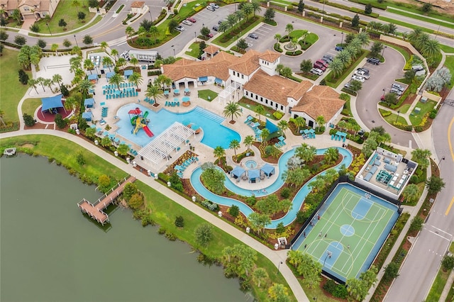 8814 Geneve Ct, Kissimmee, FL 34747 - birds eye view of property with a water view