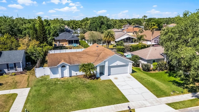 drone / aerial view with a residential view