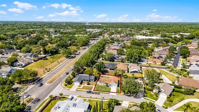 aerial view featuring a residential view
