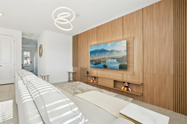 646 Longboat Dr, Davenport, FL 33896 - tiled bedroom featuring a chandelier