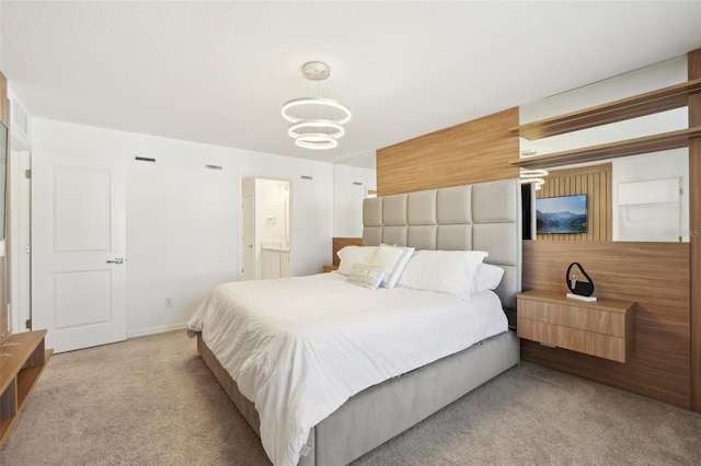 646 Longboat Dr, Davenport, FL 33896 - bedroom with a notable chandelier, baseboards, and light carpet