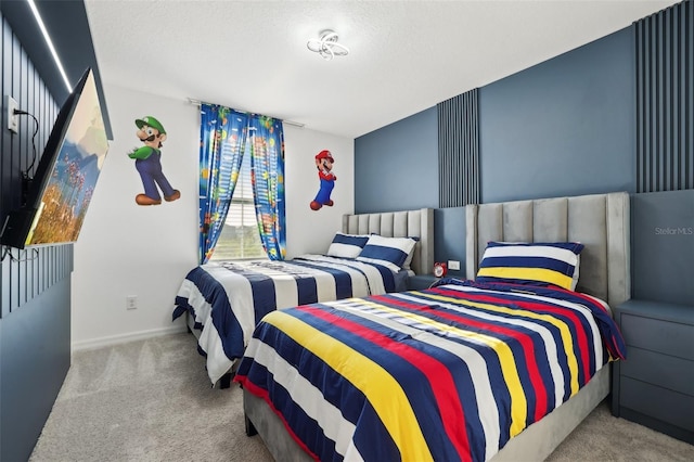 646 Longboat Dr, Davenport, FL 33896 - bedroom with carpet, a textured ceiling, and baseboards