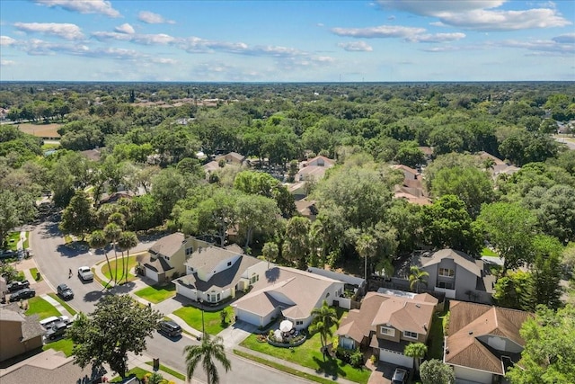 aerial view with a residential view