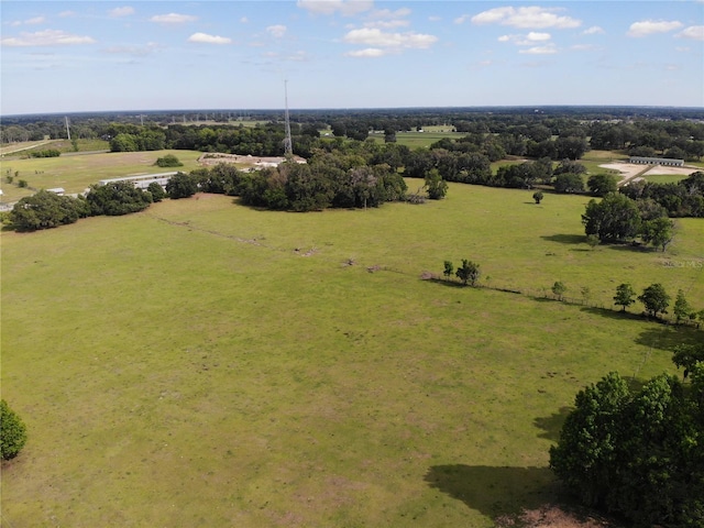 bird's eye view with a rural view