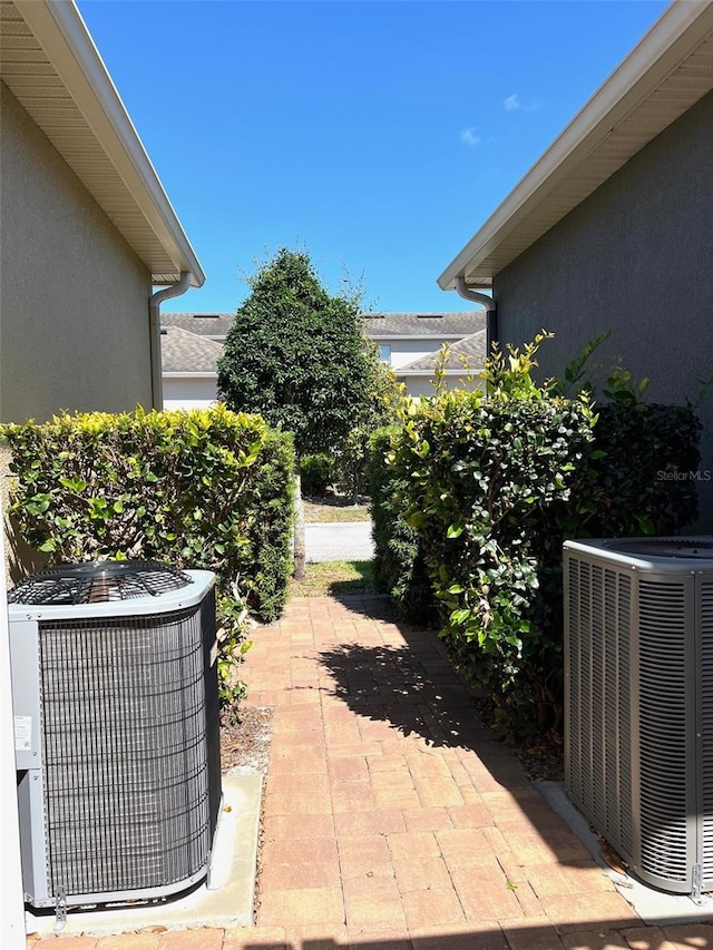 view of patio / terrace with central air condition unit