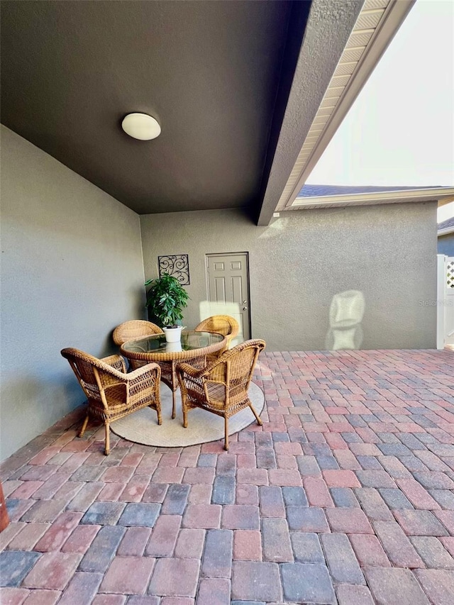 balcony featuring a patio
