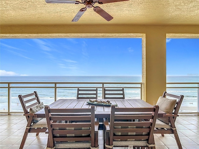 4071 S Atlantic Ave Unit 803, New Smyrna Beach, FL 32169 - sunroom featuring a water view