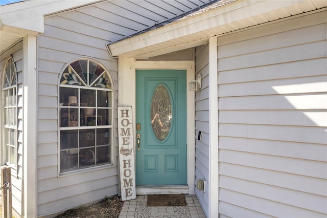 view of exterior entry