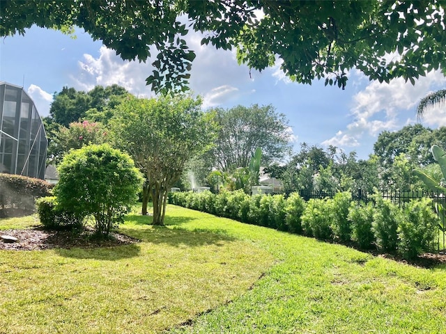 11401 Willow Stowe Ln, Windermere, FL 34786 - view of grassy yard featuring a lanai