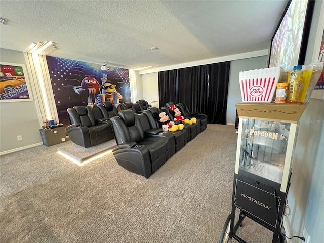 2926 Crest Wave Dr, Clermont, FL 34711 - cinema with carpet flooring, a textured ceiling, and baseboards