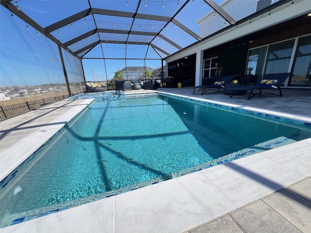 2926 Crest Wave Dr, Clermont, FL 34711 - view of pool featuring a patio area and a lanai