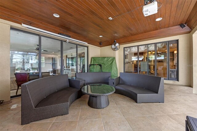view of patio featuring an outdoor hangout area
