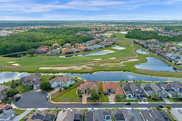 2771 Willingam Dr, Davenport, FL 33837 - aerial view featuring a residential view, view of golf course, and a water view