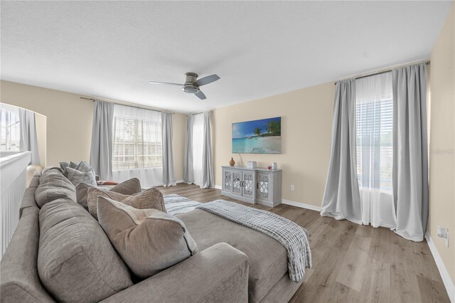 1114 Landale Ct, Orlando, FL 32828 - living room with wood finished floors and a ceiling fan