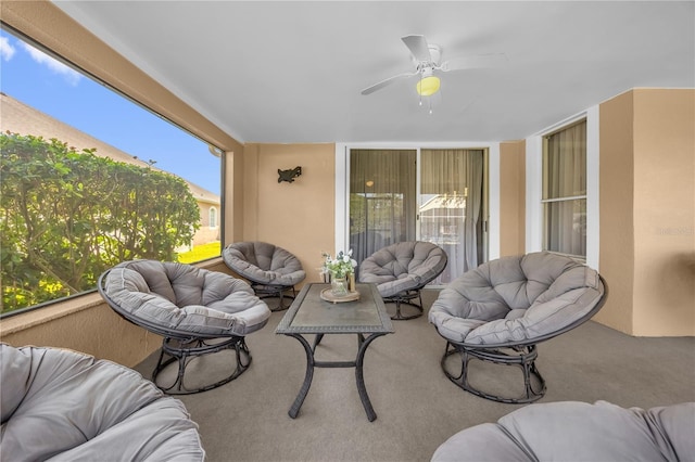 1114 Landale Ct, Orlando, FL 32828 - sunroom / solarium with an outdoor hangout area and ceiling fan