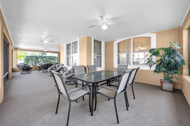 1114 Landale Ct, Orlando, FL 32828 - carpeted dining room with ceiling fan