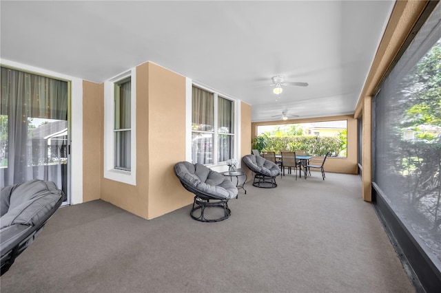1114 Landale Ct, Orlando, FL 32828 - sunroom / solarium featuring a ceiling fan and outdoor dining space