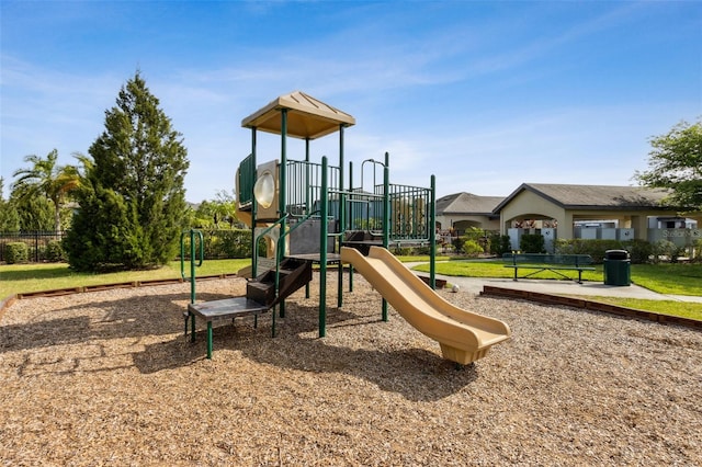 view of community jungle gym