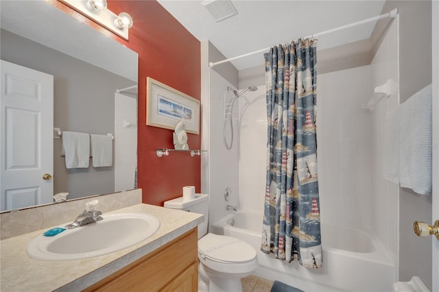 166 Laurel Ridge Pass, Davenport, FL 33897 - full bathroom with toilet, shower / bath combo, visible vents, and vanity