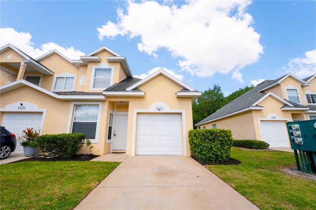 2434 Temple Grove Ln, Kissimmee, FL 34741 - view of property with a front lawn and stucco siding