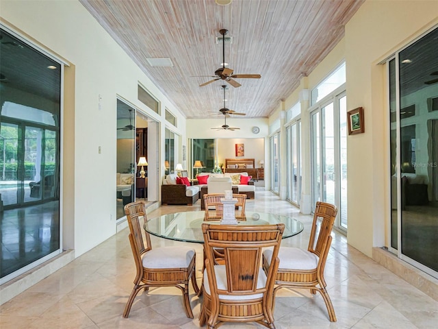2266 12th St, Vero Beach, FL 32960 - sunroom / solarium featuring wood ceiling and tile patterned flooring