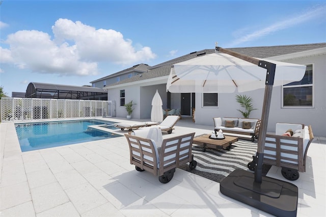 4779 Cragmere Loop, Clermont, FL 34711 - view of swimming pool with a patio, an outdoor hangout area, and a fenced in pool