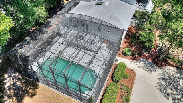 404 N Clara Ave, Deland, FL 32720 - aerial view of property and surrounding area featuring a pool area