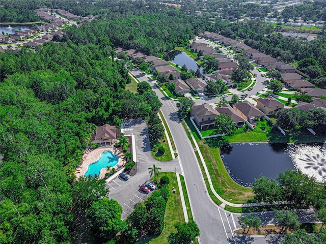 141 Campanello Ct, Daytona Beach, FL 32117 - aerial view of property and surrounding area with a nearby body of water, a pool area, and nearby suburban area