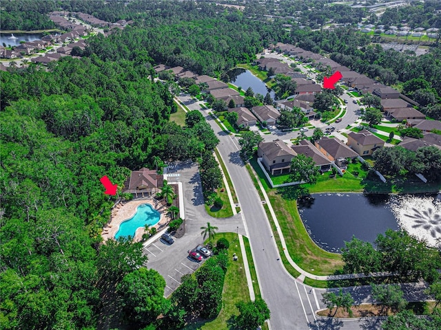 141 Campanello Ct, Daytona Beach, FL 32117 - aerial overview of property's location featuring a large body of water, a pool, and nearby suburban area