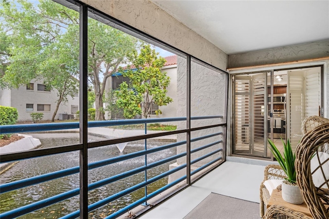view of sunroom