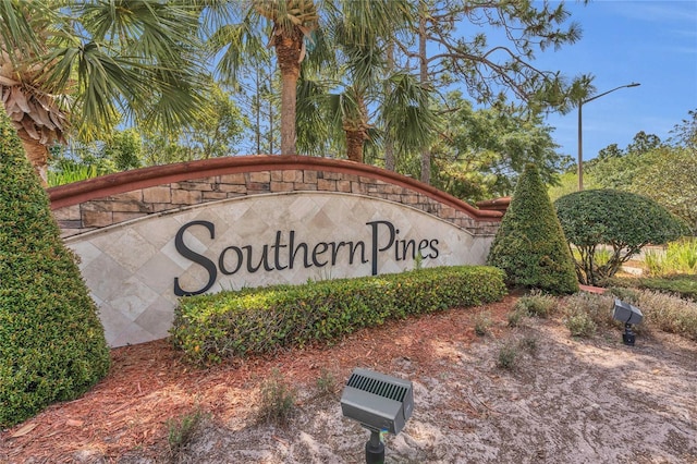 view of community sign