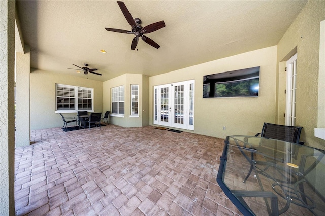 878 Cardinal Pointe Cv, Sanford, FL 32771 - view of patio with outdoor dining area, ceiling fan, and french doors