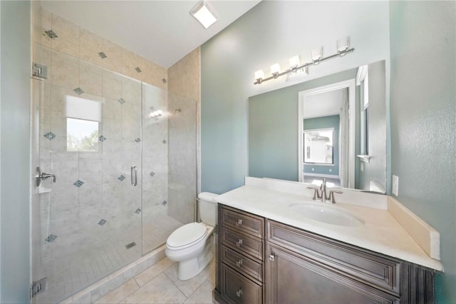 7624 Pointe Venezia Dr, Orlando, FL 32836 - full bath with a shower stall, vanity, plenty of natural light, and tile patterned floors