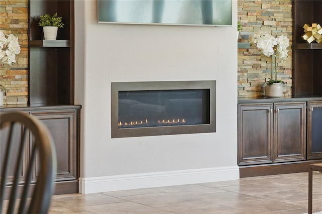 7624 Pointe Venezia Dr, Orlando, FL 32836 - detailed view of a glass covered fireplace and baseboards