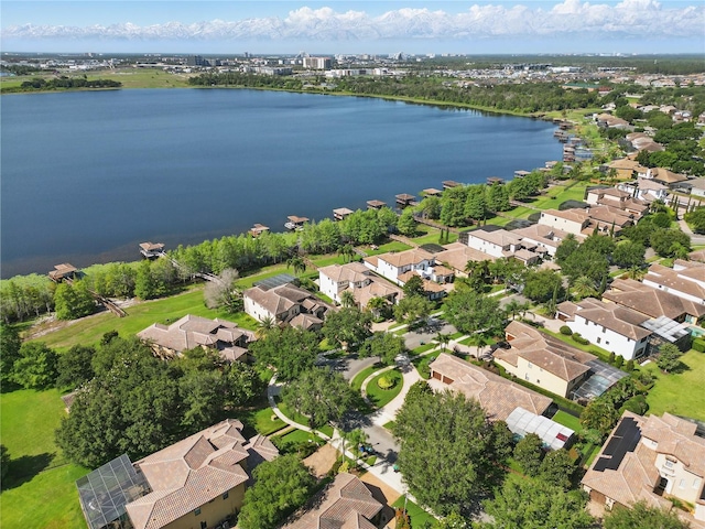 7624 Pointe Venezia Dr, Orlando, FL 32836 - aerial view of property and surrounding area with a large body of water and nearby suburban area
