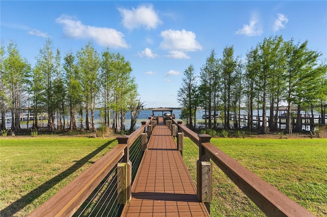 7624 Pointe Venezia Dr, Orlando, FL 32836 - surrounding community with a water view and a lawn