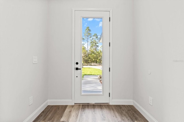 3851 W Wilburton Dr, Citrus Springs, FL 34433 - entryway with baseboards and wood finished floors