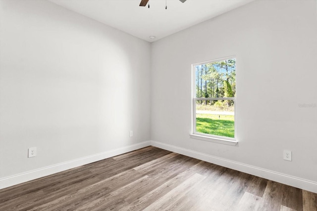 3851 W Wilburton Dr, Citrus Springs, FL 34433 - spare room featuring a wealth of natural light, wood finished floors, and baseboards