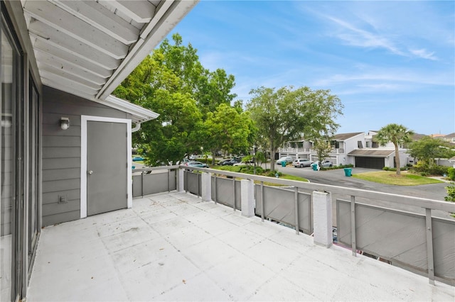 view of patio featuring a residential view