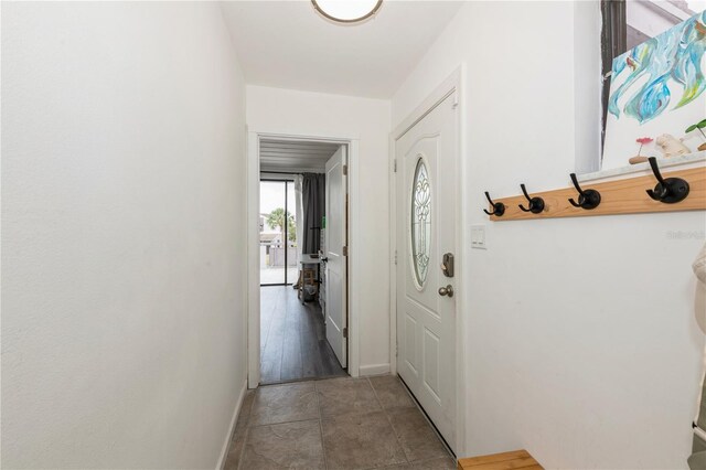 hallway with baseboards