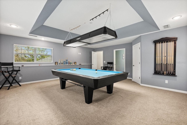 955 Seminole St, Clermont, FL 34711 - game room with carpet floors, baseboards, and a tray ceiling